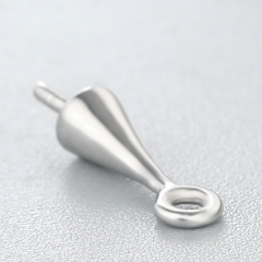 925 Sterling Silver Simple Little Cone Pendant For Pearl