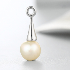925 Sterling Silver Simple Little Cone Pendant For Pearl