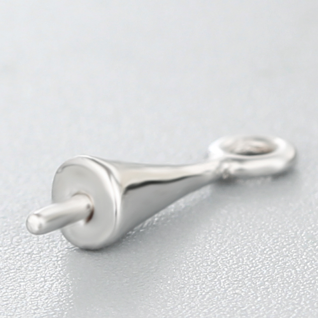 925 Sterling Silver Simple Little Cone Pendant For Pearl