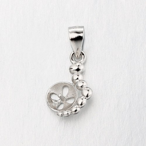 925 Sterling Silver Dangle Pearl Pendant Findings With Bail