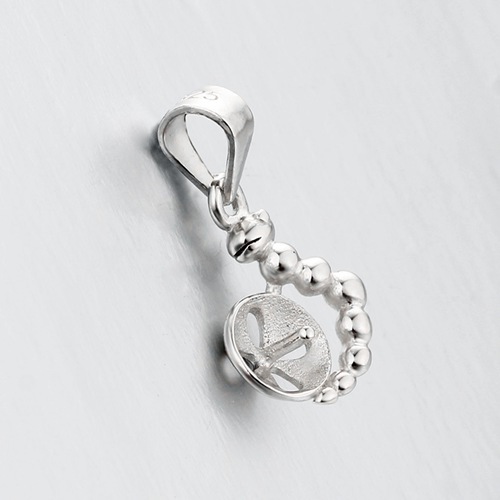 925 Sterling Silver Dangle Pearl Pendant Findings With Bail