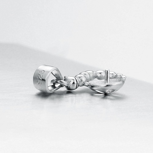 925 Sterling Silver Dangle Pearl Pendant Findings With Bail