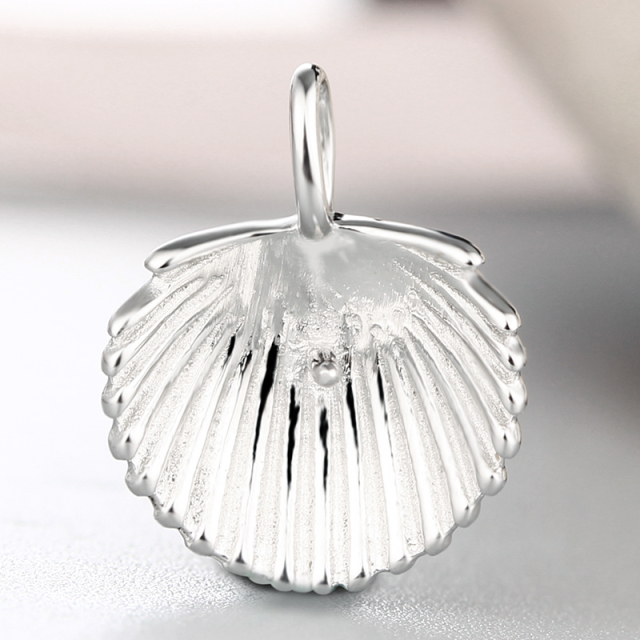 925 Sterling Silver Stripe Shell Pendant For Pearl