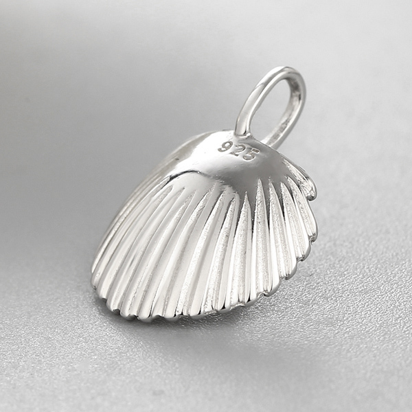 925 Sterling Silver Stripe Shell Pendant For Pearl