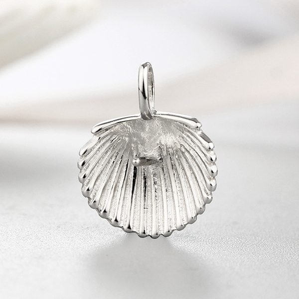 925 Sterling Silver Stripe Shell Pendant For Pearl