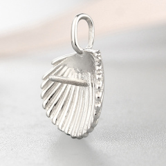 925 Sterling Silver Stripe Shell Pendant For Pearl
