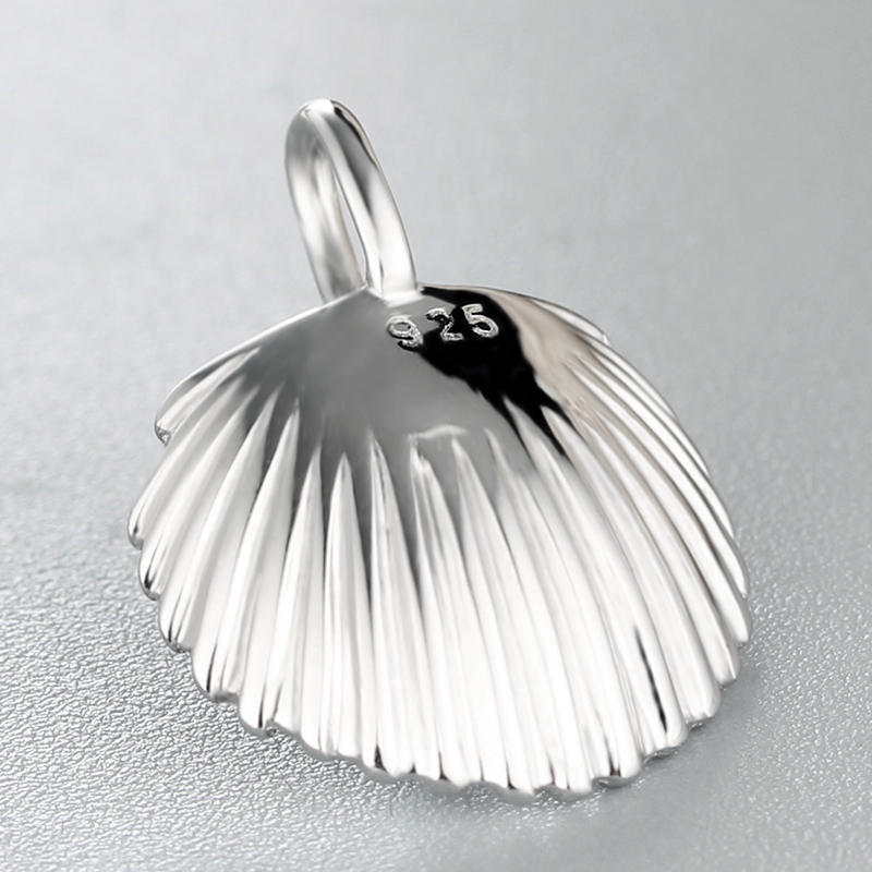 925 Sterling Silver Stripe Shell Pendant For Pearl