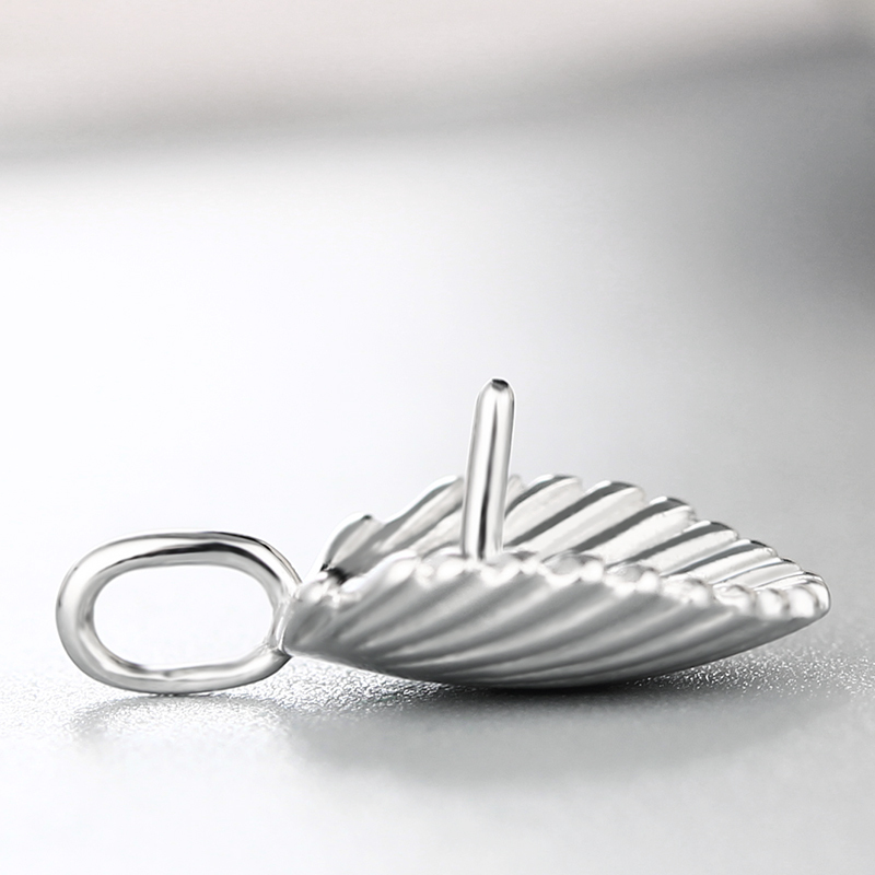 925 Sterling Silver Stripe Shell Pendant For Pearl