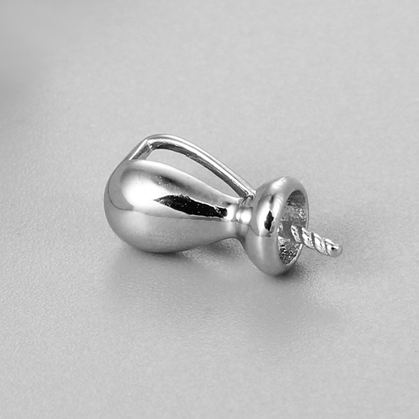 925 Sterling Silver Simple Pearl Pendant Findings