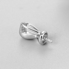 925 Sterling Silver Simple Pearl Pendant Findings
