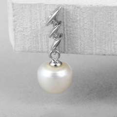 925 Sterling Silver CZ Pendant Finding Without Pearl