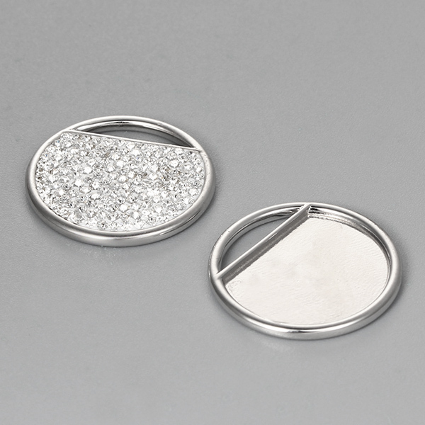 925 Sterling Silver 20mm Round Clay Tray