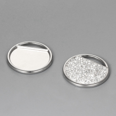 925 Sterling Silver 20mm Round Clay Tray