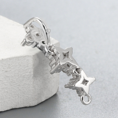 925 Sterling Silver CZ Stone String Pendant