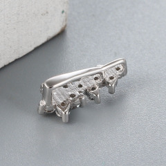 925 Sterling Silver CZ Stone Flowers String Pendant Findings