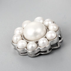 925 Sterling Silver Flower Pearl Charms