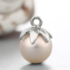 925 Sterling Silver Flower Carpopodium Pendant For Pearl