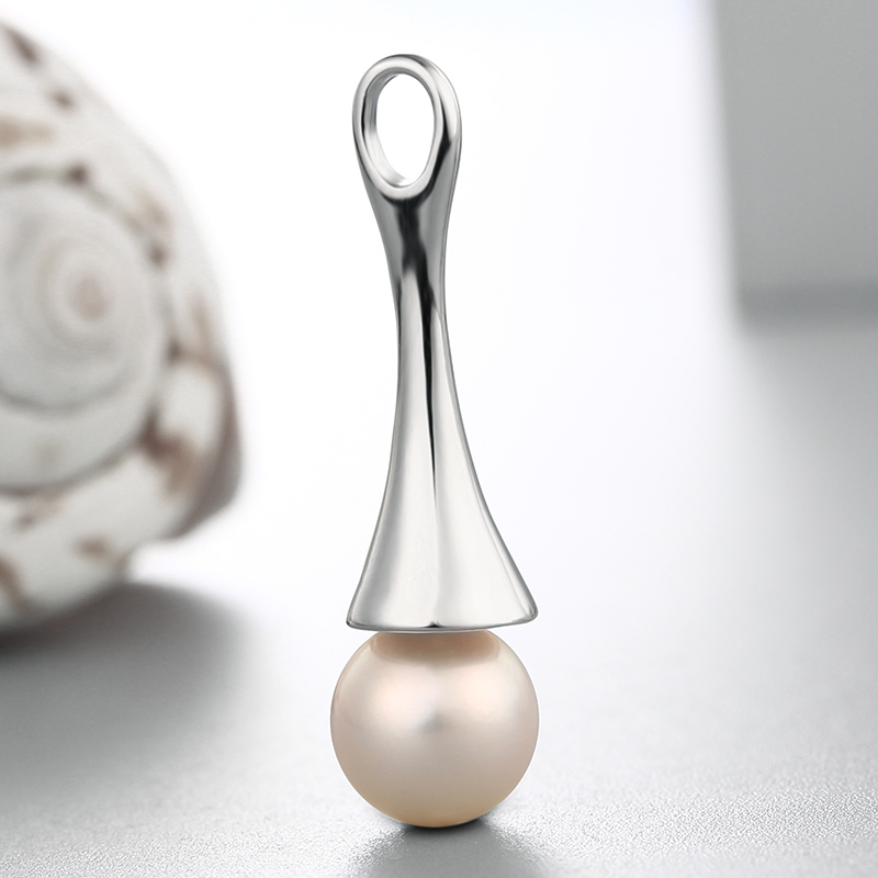 925 Sterling Silver Unique Bell-Shape Pendant For Pearl