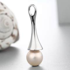 925 Sterling Silver Unique Bell-Shape Pendant For Pearl