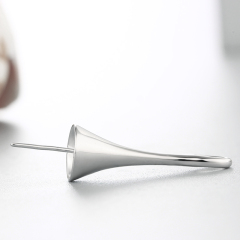 925 Sterling Silver Unique Bell-Shape Pendant For Pearl