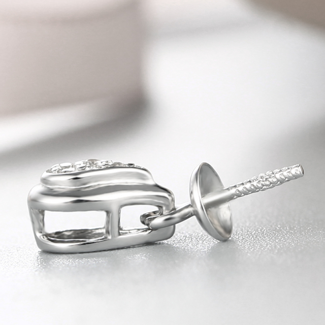 925 Sterling Silver CZ Stone Unique Waterdrop Pendant For Pearl