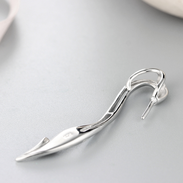 925 Sterling Silver Unique Long Pendant For Pearl