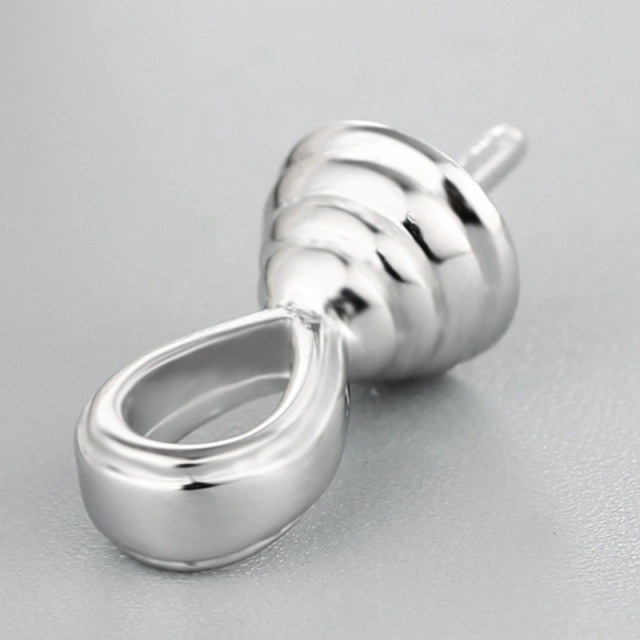 925 Sterling Silver Thick Ring Spire Pendant For Pearl