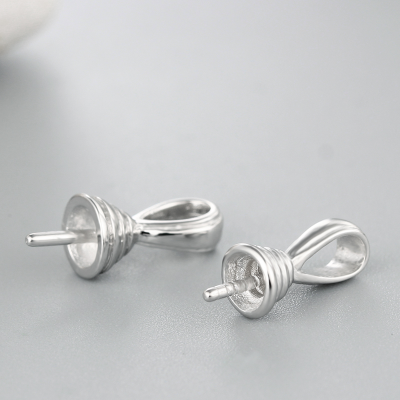 925 Sterling Silver Thick Ring Spire Pendant For Pearl