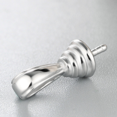 925 Sterling Silver Thick Ring Spire Pendant For Pearl