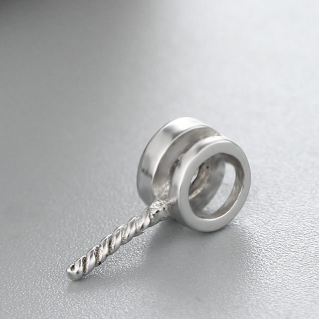 925 Sterling Silver Round CZ Stone Pendant For Pearl