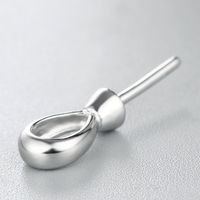 925 Sterling Silver Simple Initial  Mounting For Pearl
