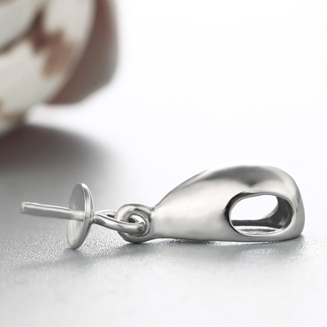 925 Sterling Silver Waterdrop Pendant Mounting For Pearl