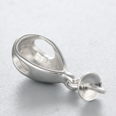 925 Sterling Silver Waterdrop Pendant Mounting For Pearl