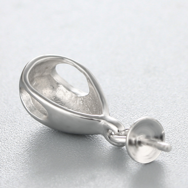 925 Sterling Silver Waterdrop Pendant Mounting For Pearl