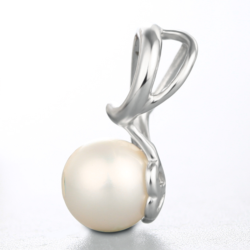 925 Sterling Silver Hollow Flower Pendant For  Pearl