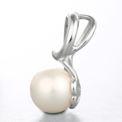 925 Sterling Silver Hollow Flower Pendant For  Pearl