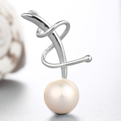925 Sterling Silver Modern Pearl Pendant Mounting