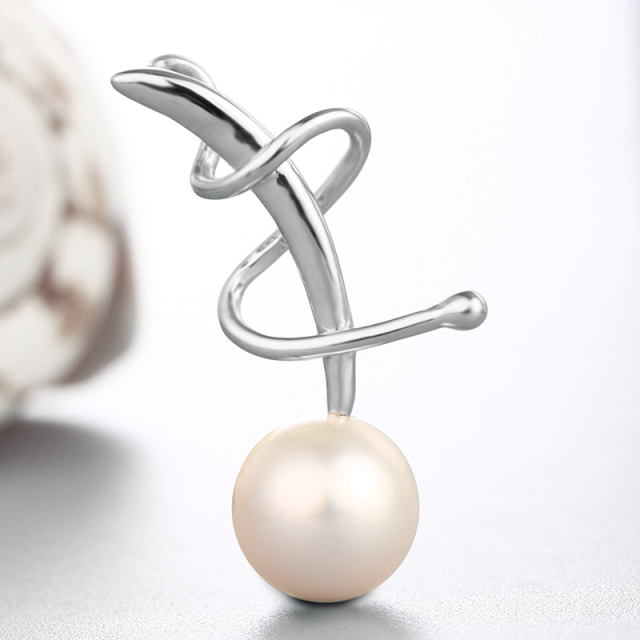 925 Sterling Silver Modern Pearl Pendant Mounting