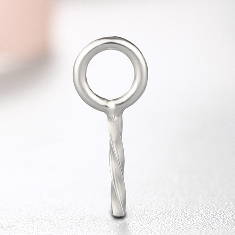 925 Sterling Silver Simple Ring Pendant For Pearl