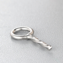 925 Sterling Silver Simple Ring Pendant For Pearl