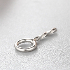 925 Sterling Silver Simple Ring Pendant For Pearl