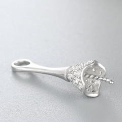 925 Silver CZ Micro Pave Pendant Wholesale For Pearl