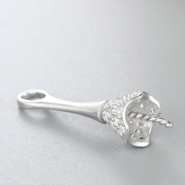 925 Silver CZ Micro Pave Pendant Wholesale For Pearl