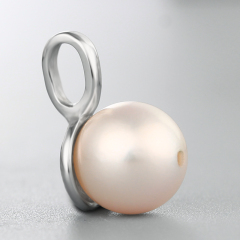 925 Silver Round Cabochon Pendant For Pearl