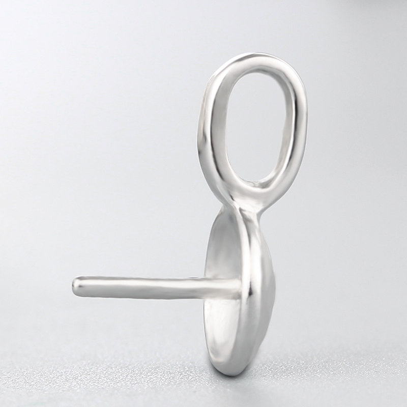 925 Silver Round Cabochon Pendant For Pearl