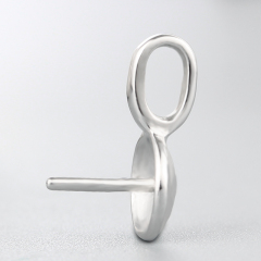 925 Silver Round Cabochon Pendant For Pearl