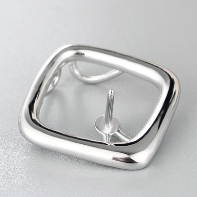 925 Sterling Silver Diamond Shaped Pendant Pearl Caps