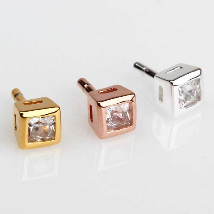 925 Sterling Silver Cubic Zirconia Diy Pearl Pin Findings