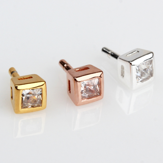 925 Sterling Silver Cubic Zirconia Diy Pearl Pin Findings