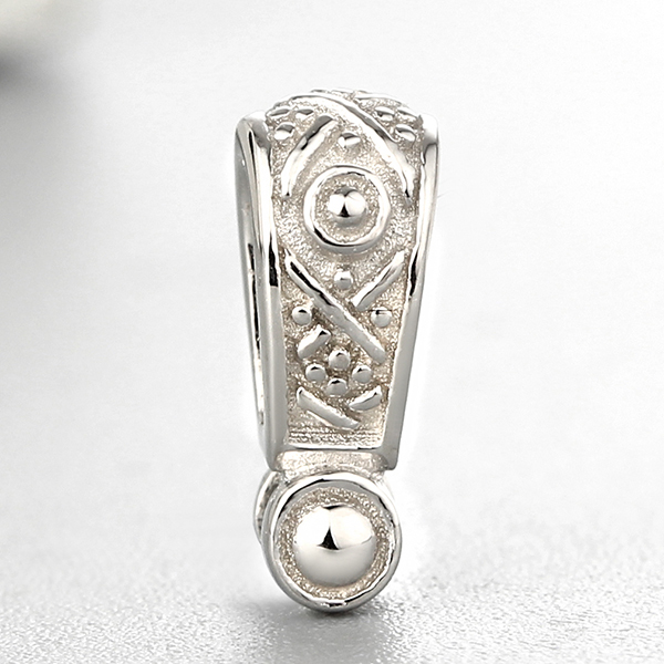 925 Sterling Silver Vintage Bail Drop Pendant Findings
